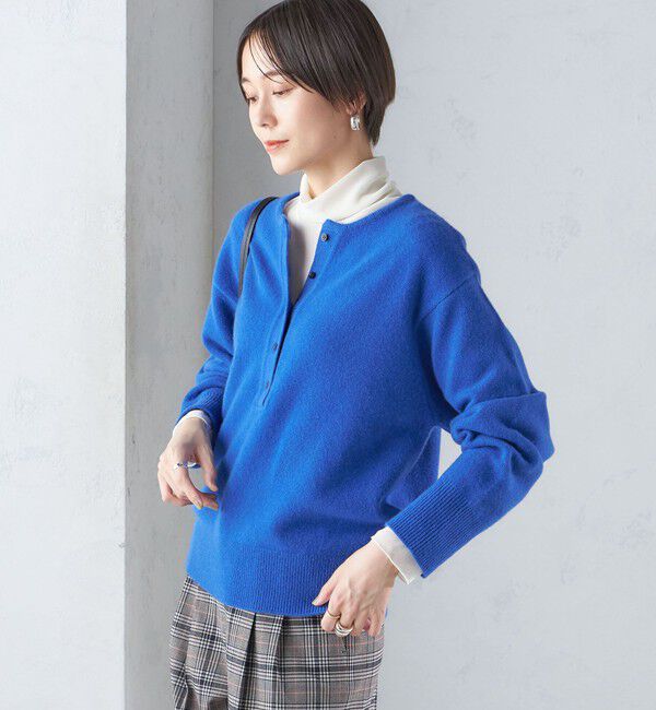 SHIPS for women「〈手洗い可能〉7G ウール カシミヤ ヘンリーネック 2WAY プルオーバー」|ニット・セーター|