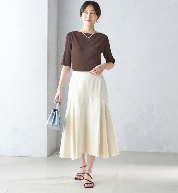 SHIPS for women「シャイニー サテン マーメイド スカート」|スカート|