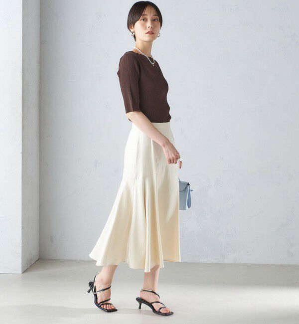 SHIPS for women「シャイニー サテン マーメイド スカート」|スカート|