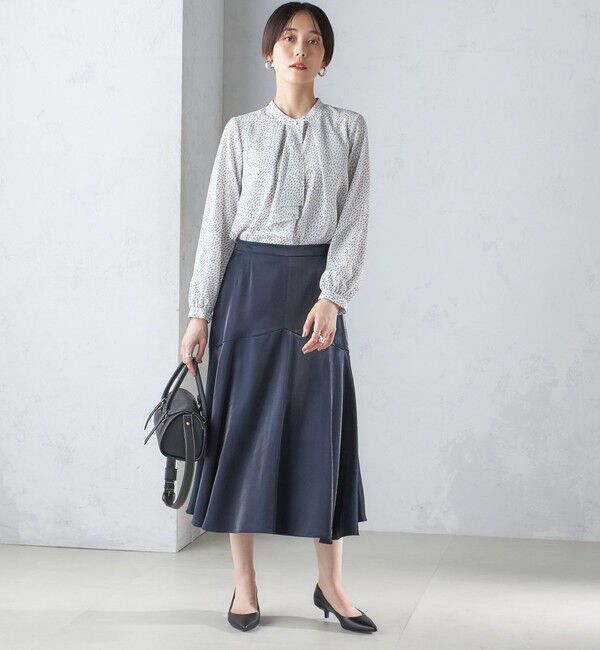 SHIPS for women「シャイニー サテン マーメイド スカート」|スカート|