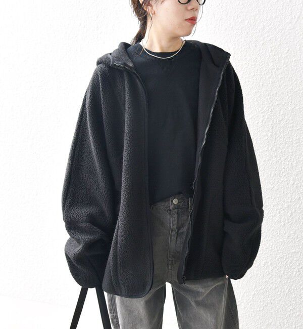 SHIPS any「SHIPS any:〈洗濯機可能〉ボア フリース フード ブルゾン パーカー」|パーカー|