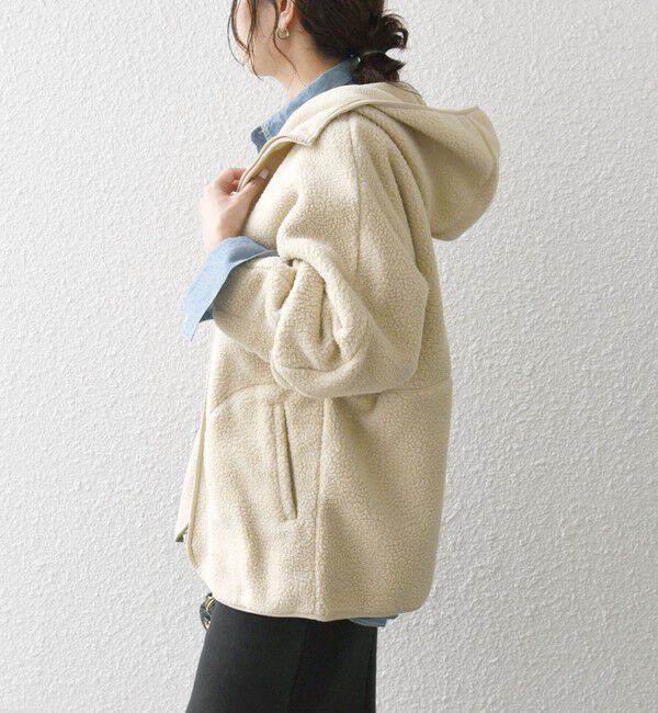 SHIPS any「SHIPS any:〈洗濯機可能〉ボア フリース フード ブルゾン パーカー」|パーカー|