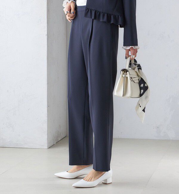 SHIPS for women「〈手洗い可能〉トリアセテート混 テーパード パンツ（セットアップ対応）」|その他|