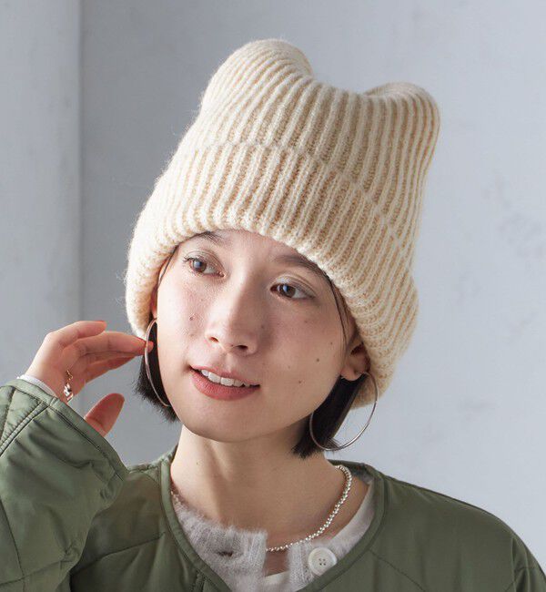 SHIPS for women「2WAY リボン ニット キャップ」|ニット帽|
