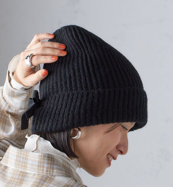 SHIPS for women「2WAY リボン ニット キャップ」|ニット帽|