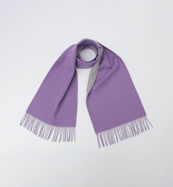 SHIPS「SHIPS: ソリッド カシミヤ ダブルフェイス マフラー」|ストール|