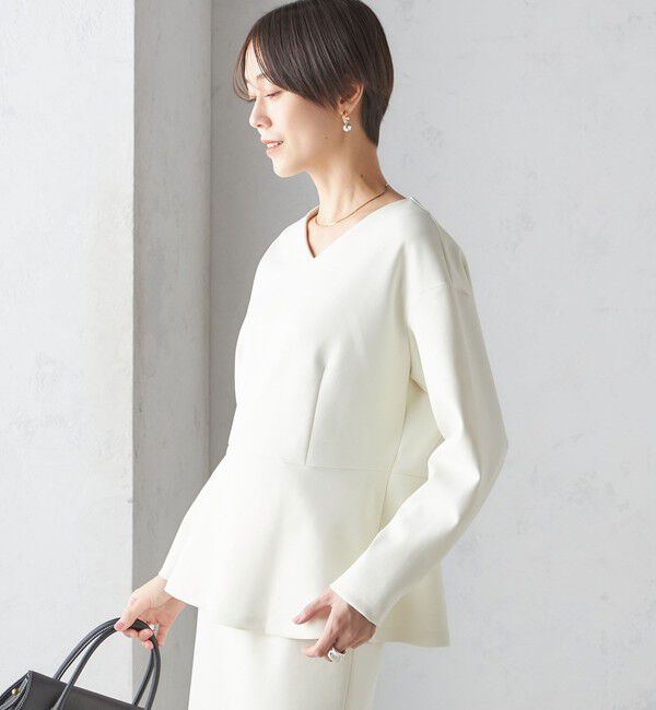 SHIPS for women「〈手洗い可能〉ストレッチ ダンボール ブラウス（セットアップ対応）」|シャツ・ブラウス|