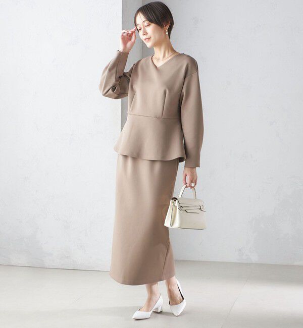 SHIPS for women「〈手洗い可能〉ストレッチ ダンボール ブラウス（セットアップ対応）」|シャツ・ブラウス|