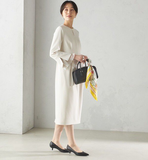 SHIPS for women「重ね着 デザイン ダブル クロス ワンピース（セレモニー対応可）」|ワンピース|