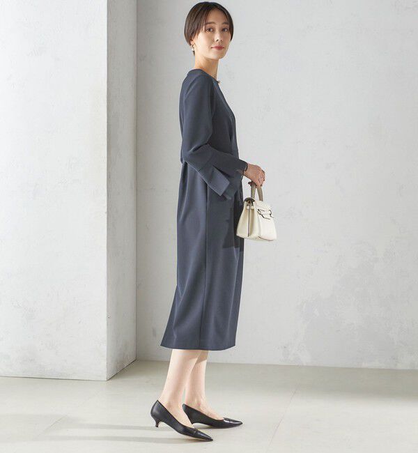 SHIPS for women「重ね着 デザイン ダブル クロス ワンピース（セレモニー対応可）」|ワンピース|