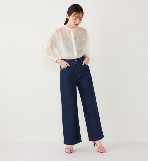 SHIPS Colors 「SHIPS Colors:〈手洗い可能〉ブライト シアー ローン フリルスリーブ シャツ◇」|シャツ・ブラウス|