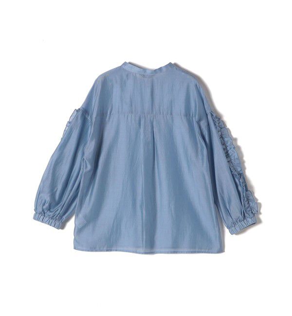 SHIPS Colors 「SHIPS Colors:〈手洗い可能〉ブライト シアー ローン フリルスリーブ シャツ◇」|シャツ・ブラウス|