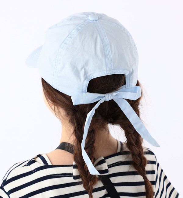 SHIPS KIDS「SHIPS KIDS:〈吸水速乾〉バック リボン キャップ」|キャップ・キャスケット|サックスブルー