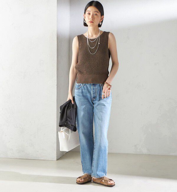 SHIPS for women「〈手洗い可能〉ペーパー ポリエステル ノースリーブ プルオーバー」|ベスト・ジレ|