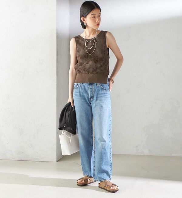 SHIPS for women「〈手洗い可能〉ペーパー ポリエステル ノースリーブ プルオーバー」|ベスト・ジレ|