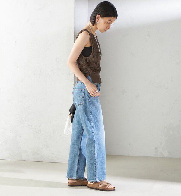 SHIPS for women「〈手洗い可能〉ペーパー ポリエステル ノースリーブ プルオーバー」|ベスト・ジレ|