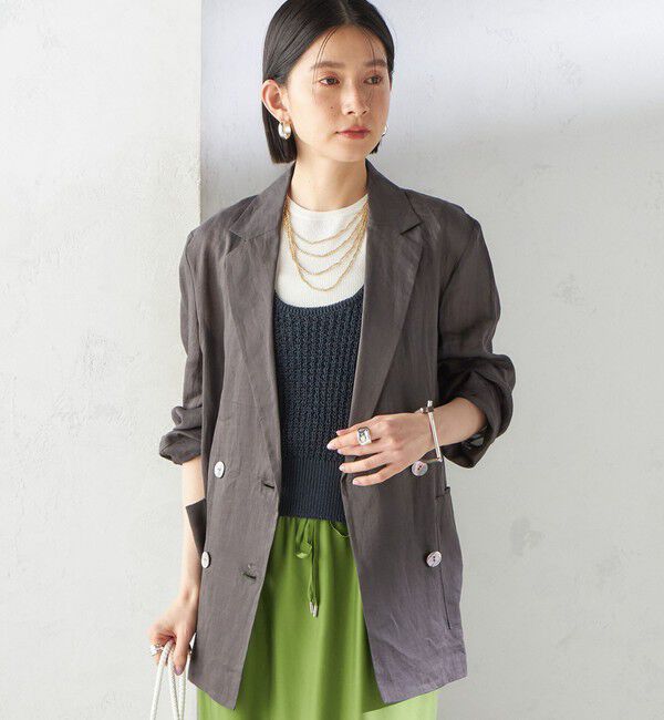 SHIPS for women「〈手洗い可能〉ペーパー ポリエステル ノースリーブ プルオーバー」|ベスト・ジレ|