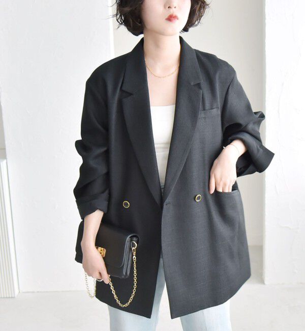 quaranciel「quaranciel: バスケット ダブル テーラード オーバー ジャケット」|テーラードジャケット|