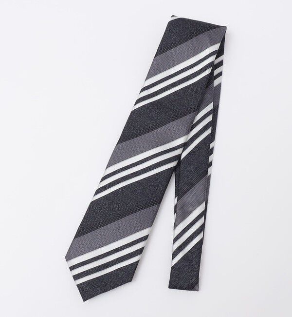 SHIPS「SHIPS: ヴィンテージ アーカイブ シルク ジャカード レジメンタル ネクタイ」|ネクタイ・蝶ネクタイ|ダークグレー