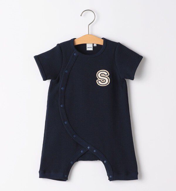 SHIPS KIDS「SHIPS KIDS:70～80cm / ストレッチ サーマル ロンパース」|ロンパース|ネイビー
