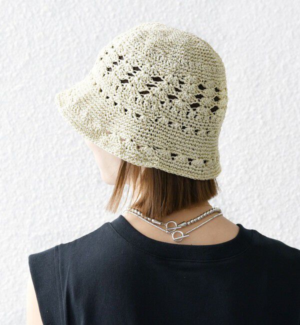 SHIPS any「SHIPS any: 透かし編み ラメ ハット」|ハット|