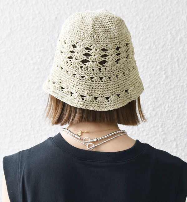 SHIPS any「SHIPS any: 透かし編み ラメ ハット」|ハット|