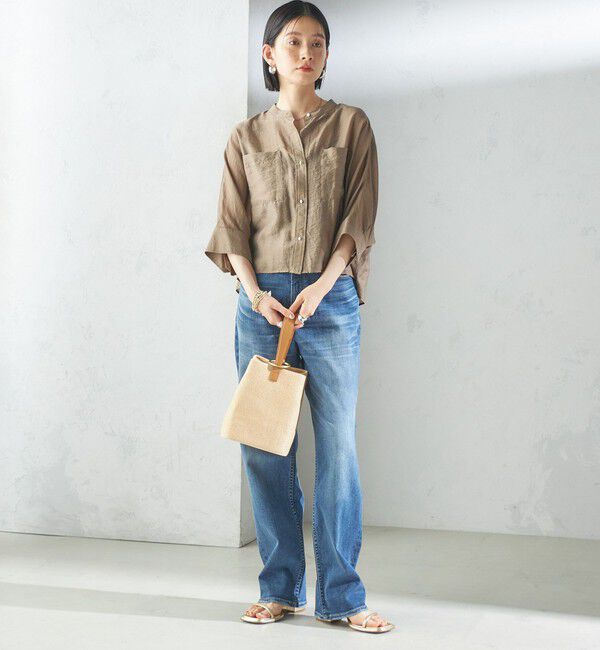 SHIPS for women「〈洗濯機可能〉ストレッチ ストレート デニム パンツ」|デニム|