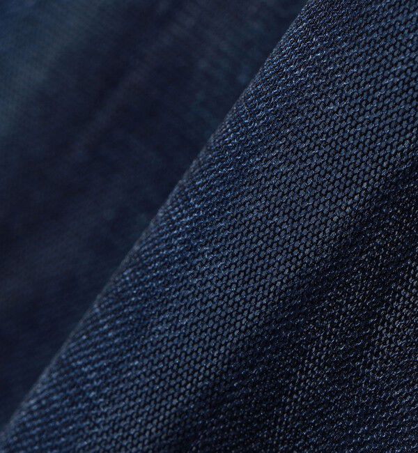 SHIPS for women「troisiemeCHACO:〈手洗い可能〉デニム プリント チュール ブラウス」|シャツ・ブラウス|