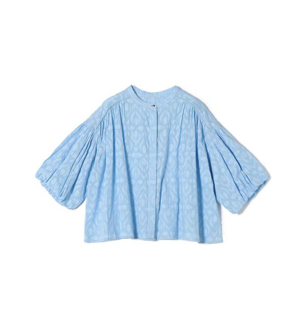 SHIPS for women「〈手洗い可能〉コットン ドビー 袖 ボリューム ブラウス」|シャツ・ブラウス|