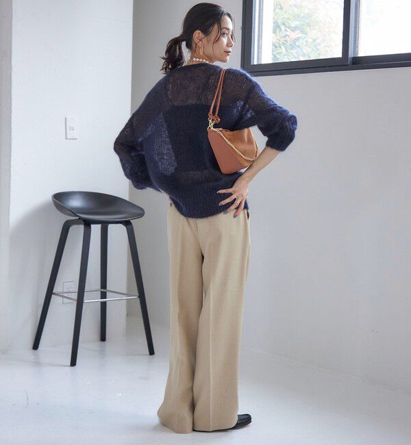 SHIPS for women「〈手洗い可能〉TUMUGITO(R) シャーク ツイード タック パンツ」|その他|