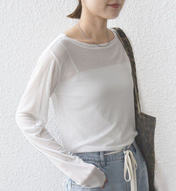 SHIPS for women「シアー フライス ロング スリーブ カットソー」|Tシャツ・カットソー|