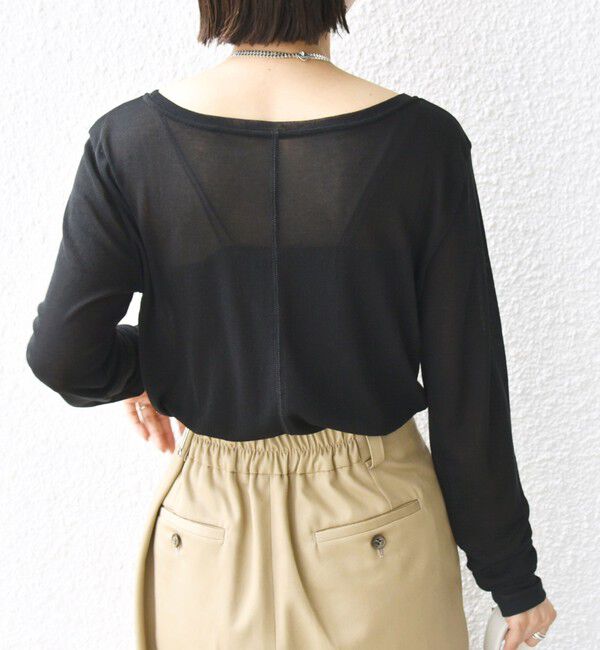 SHIPS for women「シアー フライス ロング スリーブ カットソー」|Tシャツ・カットソー|