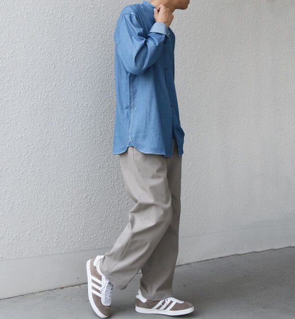 SHIPS any「SHIPS any:〈洗濯機可能〉4.5oz ライト デニム バンドカラー シャツ◇」|シャツ・ブラウス|