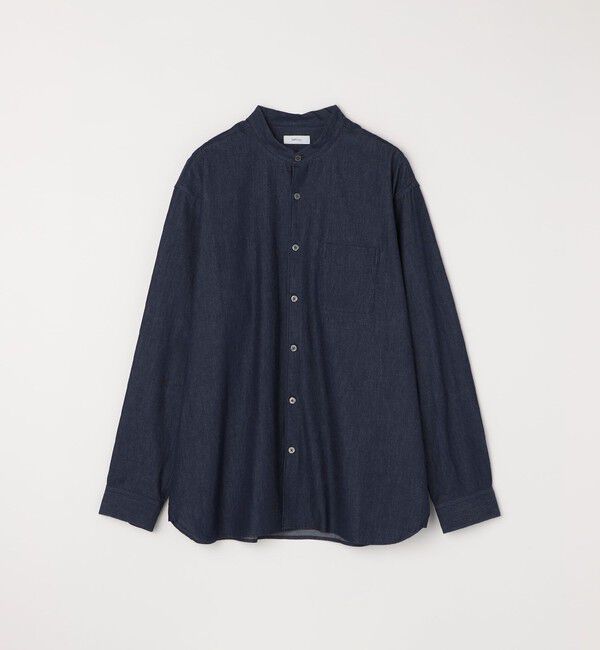 SHIPS any「SHIPS any:〈洗濯機可能〉4.5oz ライト デニム バンドカラー シャツ◇」|シャツ・ブラウス|