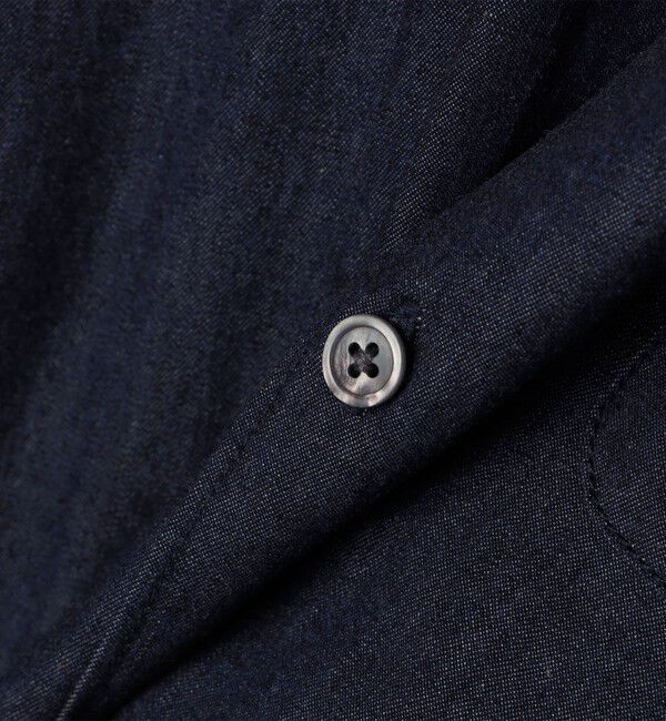 SHIPS any「SHIPS any:〈洗濯機可能〉4.5oz ライト デニム バンドカラー シャツ◇」|シャツ・ブラウス|