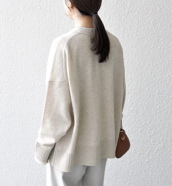 SHIPS any「SHIPS any:〈手洗い可能〉AQUA カシミヤ ミックス Vネック カーディガン」|カーディガン|