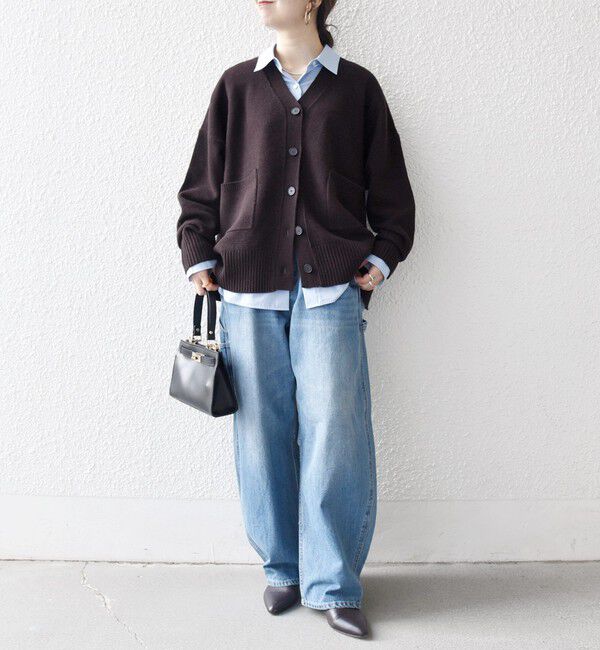 SHIPS any「SHIPS any:〈手洗い可能〉AQUA カシミヤ ミックス Vネック カーディガン」|カーディガン|