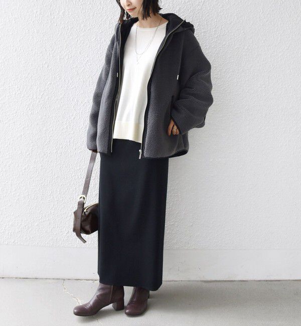 SHIPS for women「【WEB限定】ボア 配色 フード ブルゾン」|ブルゾン・スタジャン|