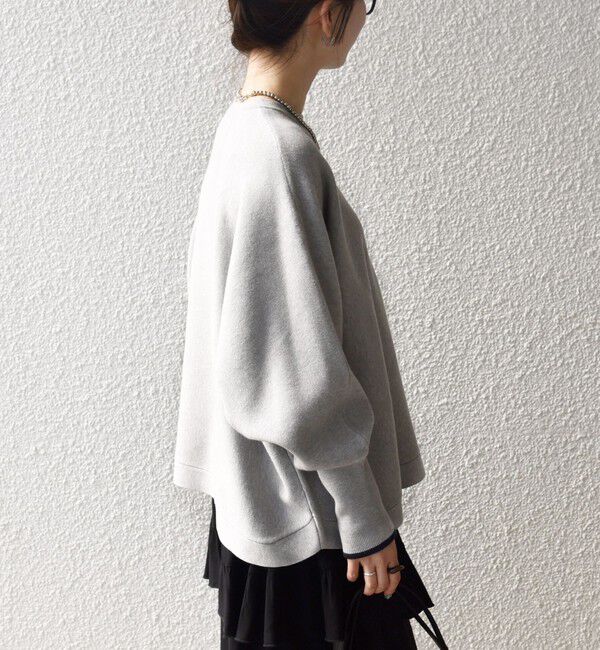 SHIPS any「SHIPS any:〈手洗い可能〉ダブルフェイス ボリュームスリーブ ニット プルオーバー」|ニット・セーター|