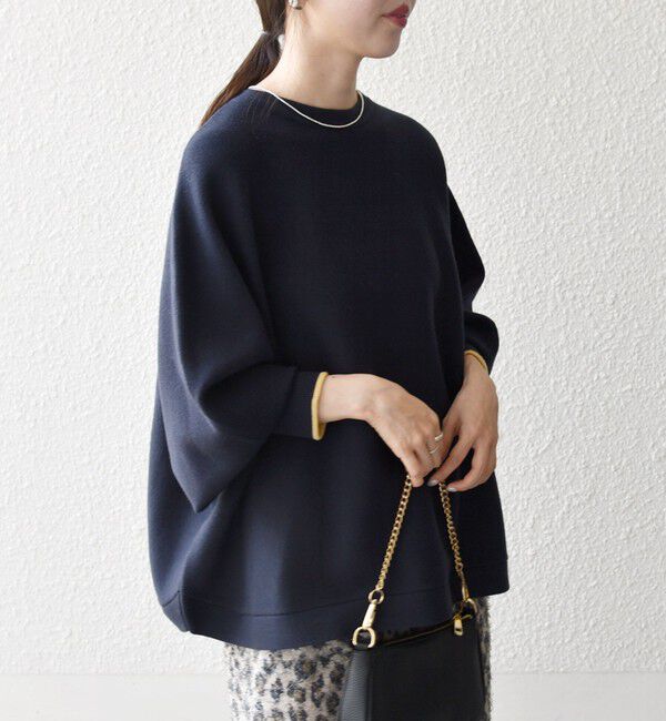 SHIPS any「SHIPS any:〈手洗い可能〉ダブルフェイス ボリュームスリーブ ニット プルオーバー」|ニット・セーター|