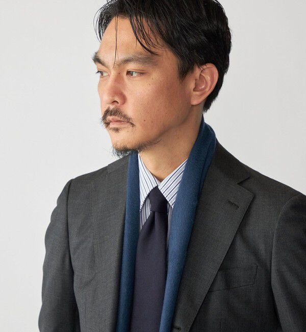 SHIPS「SHIPS: カシミヤ ソリッド マフラー」|マフラー|コバルトブルー