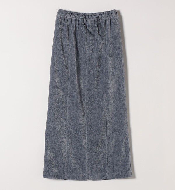 quaranciel「quaranciel:〈洗濯機可能〉ポリエステル ベロア Iライン イージー スカート」|スカート|