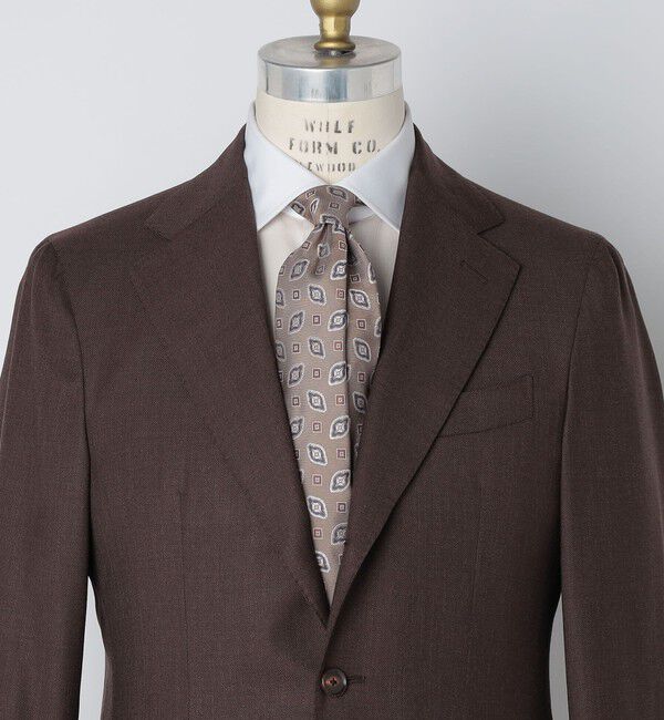 SHIPS「FRANCO BASSI: シルク コンビ コモン ネクタイ」|ネクタイ・蝶ネクタイ|ベージュ系