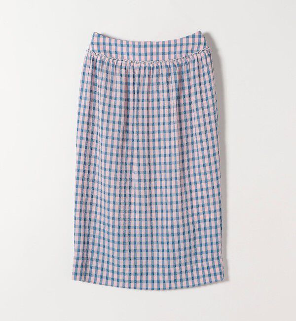 SHIPS any「SHIPS any:〈洗濯機可能〉ギンガムチェック サッカー タイト スカート」|スカート|