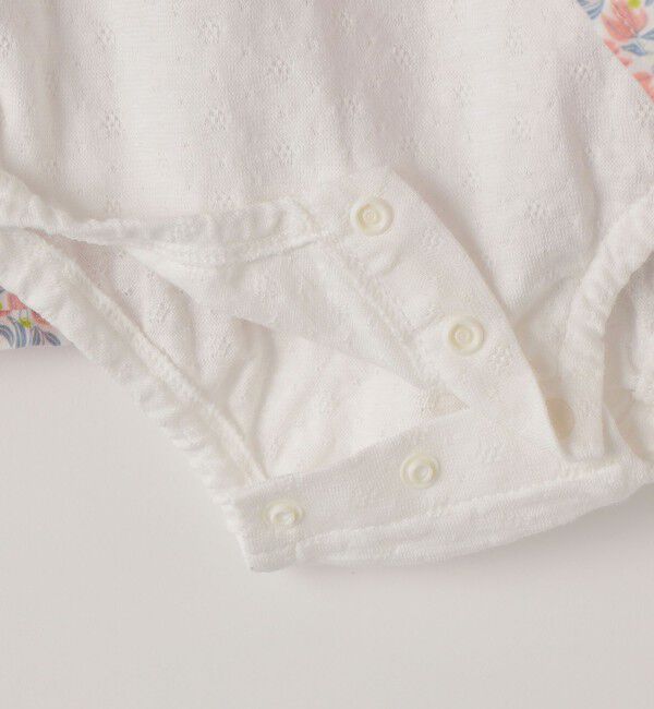 SHIPS KIDS「SHIPS KIDS:70～80cm / フラワー スカート ロンパース」|ロンパース|