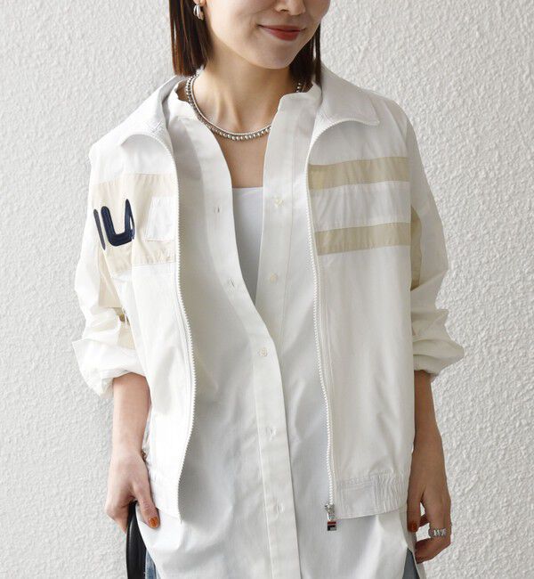 SHIPS any「【SHIPS any別注】FILA:〈洗濯機可能〉スタンドカラー ジップ ライン ブルゾン」|その他|