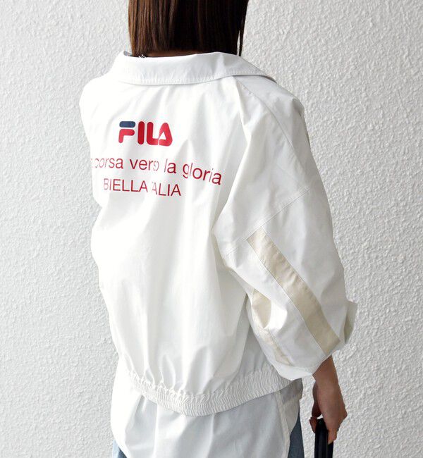 SHIPS any「【SHIPS any別注】FILA:〈洗濯機可能〉スタンドカラー ジップ ライン ブルゾン」|その他|