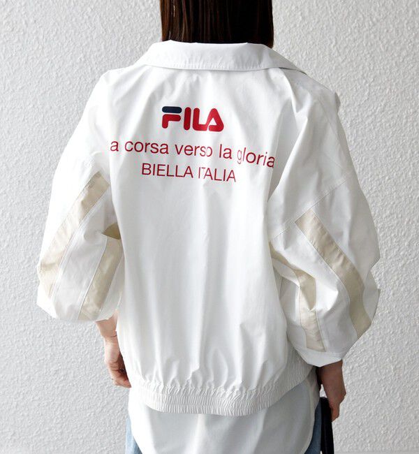 SHIPS any「【SHIPS any別注】FILA:〈洗濯機可能〉スタンドカラー ジップ ライン ブルゾン」|その他|