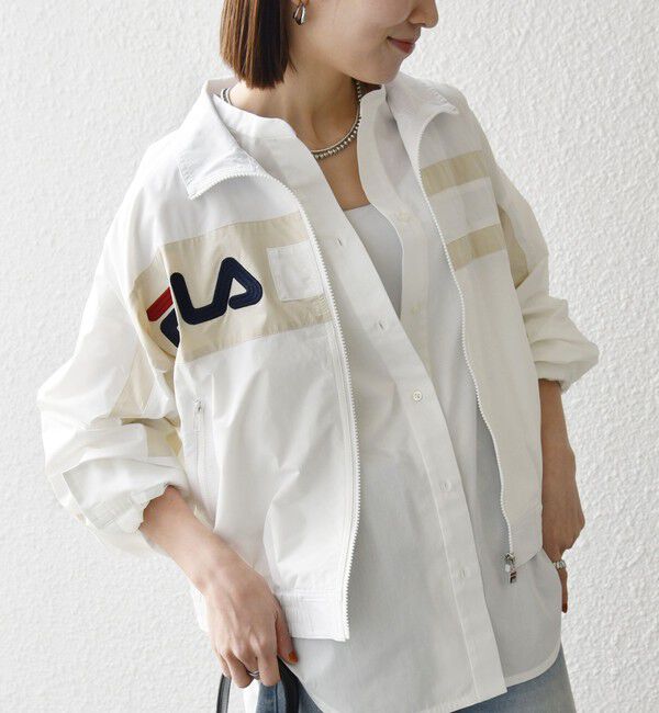 SHIPS any「【SHIPS any別注】FILA:〈洗濯機可能〉スタンドカラー ジップ ライン ブルゾン」|その他|