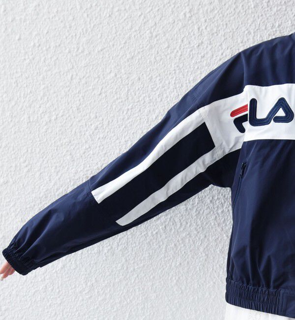 SHIPS any「【SHIPS any別注】FILA:〈洗濯機可能〉スタンドカラー ジップ ライン ブルゾン」|その他|